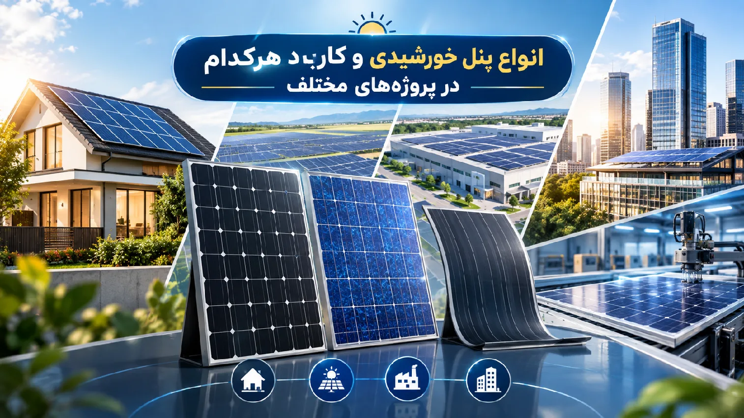 انواع پنل خورشیدی