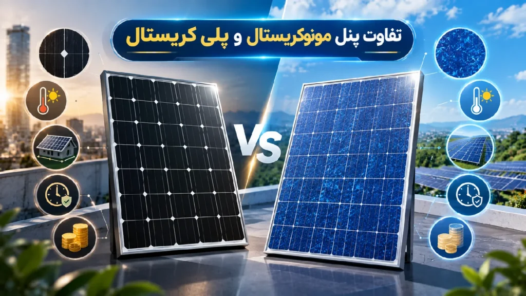تفاوت پنل مونوکریستال و پلی کریستال